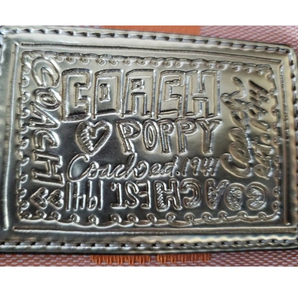 Coach poppy bag, RARE, large, women’s handbag, in pink and orange purse, fall - Picture 2 of 13